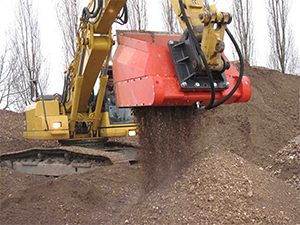 balde de escavadeira de máquinas de origem