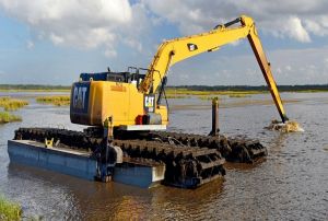 amphibious excavator ጥልቅ የውሃ መንገዶች